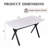 Marble-Look Glass Dining Table with Black Metal Legs-620046258