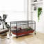 Cage pour petits animaux 48 po, cage à lapins ou maison de jeu pour furet avec mangeoire, roulettes, plateforme, rampe