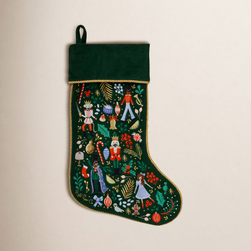Nutcracker Embroidered Stocking