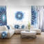 «Fractal Flower Light Blue Digital Art», impression-35062271-35062274