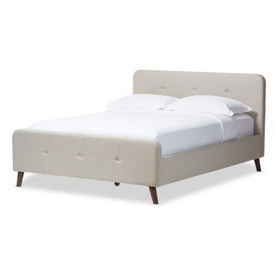 Lit plateforme en tissu d’ameublement Borden