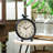 Analog Metal Quartz Movement / Crystal Tabletop Clock in Black