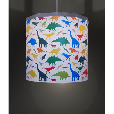 25 cm H Drum Lamp Shade ( Spider ) in Blue and Red
