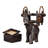 Wood 6 Piece Coaster Set With Holder