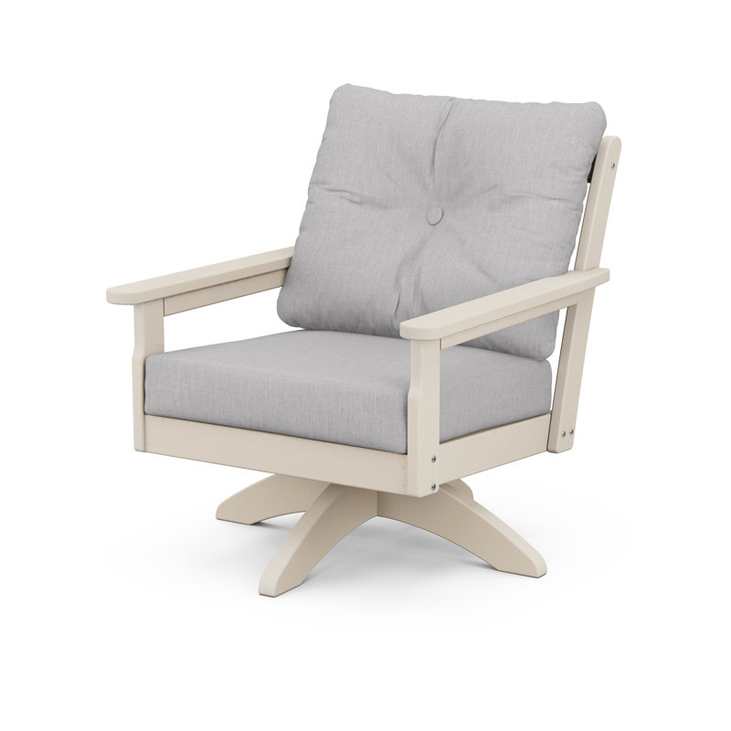 Chaise pivotante à assise profonde Lakeside Vineyard, Sable, Granit