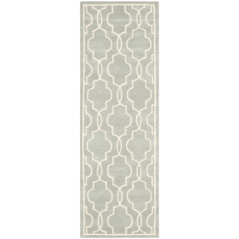 Carolene Hand Tufted Wool Geometric Rug, Runner 2'3" x 7'