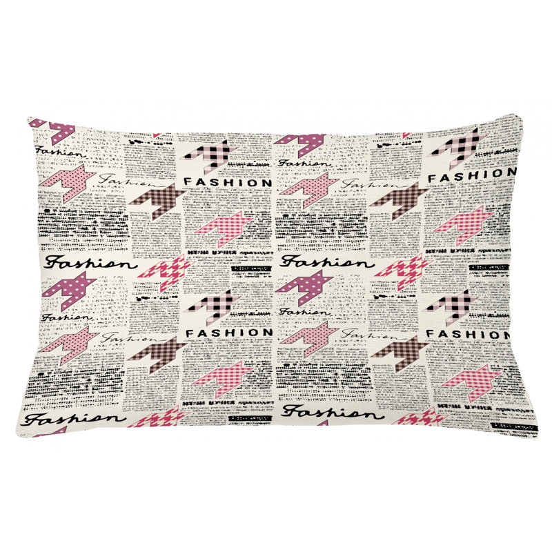 Housse de coussin lombaire d’intérieur/extérieur houndstooth, 16 po x 26 po