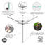 Brabantia Lift-O-Matic Outdoor Clothesline (164 ft) with Ground Spike, Cover, Clothespins and Bag-67236706