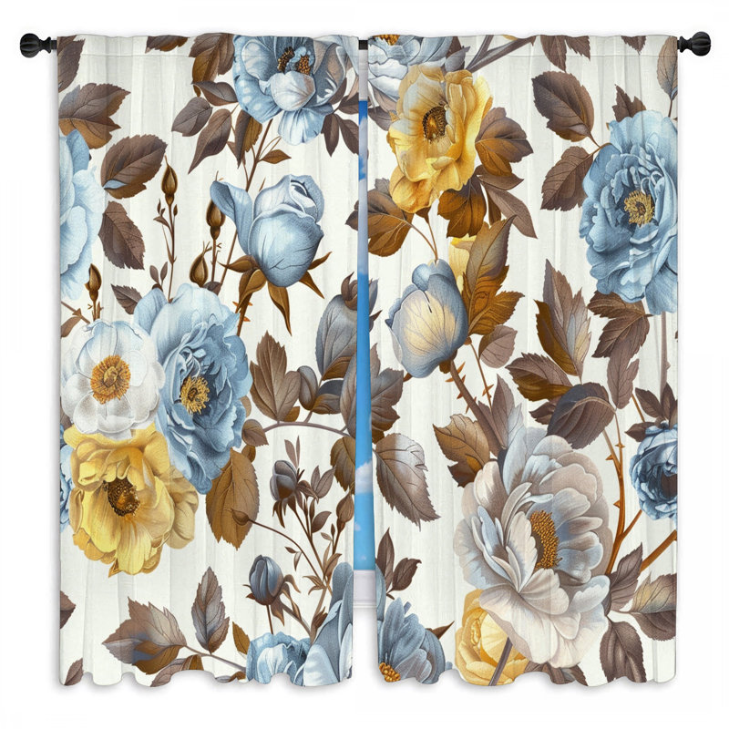 Paire de rideaux obscurcissant en polyester Lilena, L 20 po x L 52 po