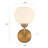 1LT Wall Sconce, Gold & Opal