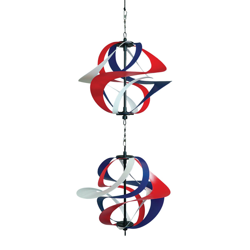 Poly Double Vortex Spinner, Red/White/Blue