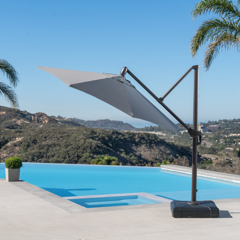 Parasol en porte-à-faux 10 pi Cassidey, Gris anthracite Sunbrella®