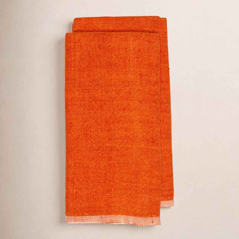 Chunky Linen Dish Cloth, Orange