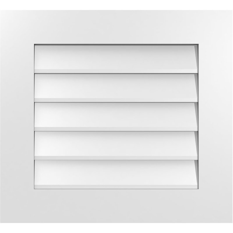 Vent à pignon rectangulaire en uréthane non-fonctionnel, H 22 po x l 24 po x P 1 po