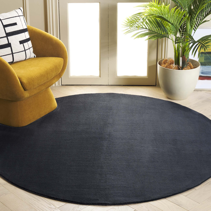 Loft 315 Area Rug In Dark Grey, Round 6'