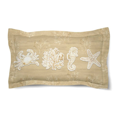 Taie d'édredon standard Laural Home Calm Shores Sand