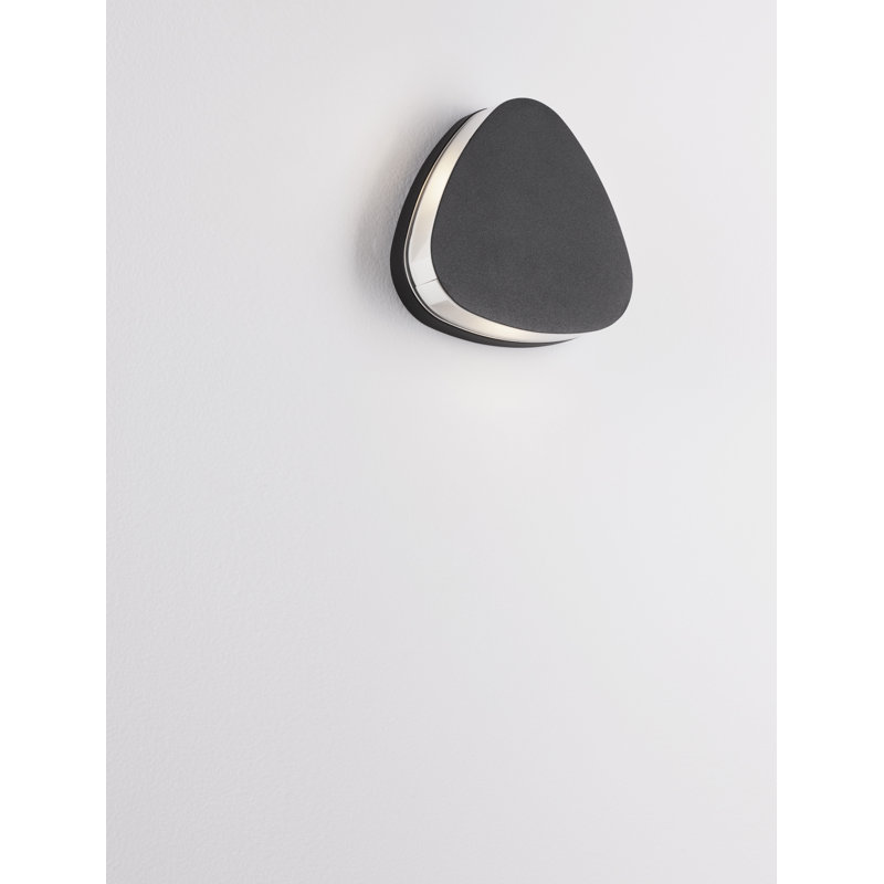 Black Integrated LED Outdoor Armed Sconce