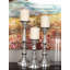 Ensemble de chandelles de table en métal 3 pièces