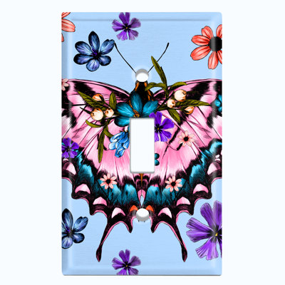 Patterned 1 - Gang Toggle Light Switch Standard Wall Plate