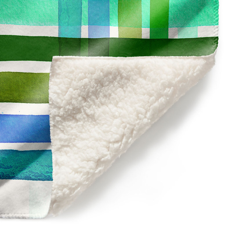 Couverture sherpa doux rayures écossais iii, l 51 po x L 60 po