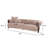 Arden Curved Upholstered Sofa – Modern Deep Seating Couch, Taupe Fabric