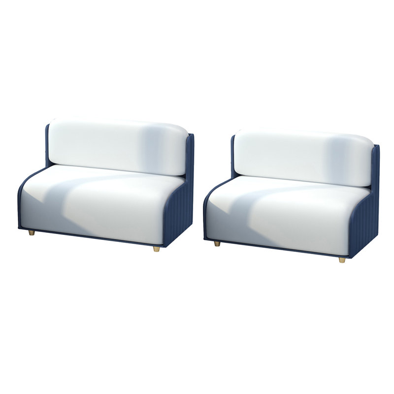 Jameliah, White/Navy Faux Leather