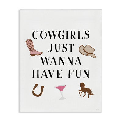  «Cowboys Wanna Have Fun Fun», art mural sur toile par Natalie Carpentieri