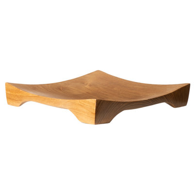 Stackable Square Chuzara Teak Wood Dinner Plate