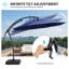 Parasol en porte-à-faux de patio 11 pi avec base lestée Xoie-122904089