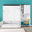 Farmhouse Multi-Functional Murphy Bed With Sofa, Desk & Storage Cabinet, Solid Wood Foldable Wall Bed