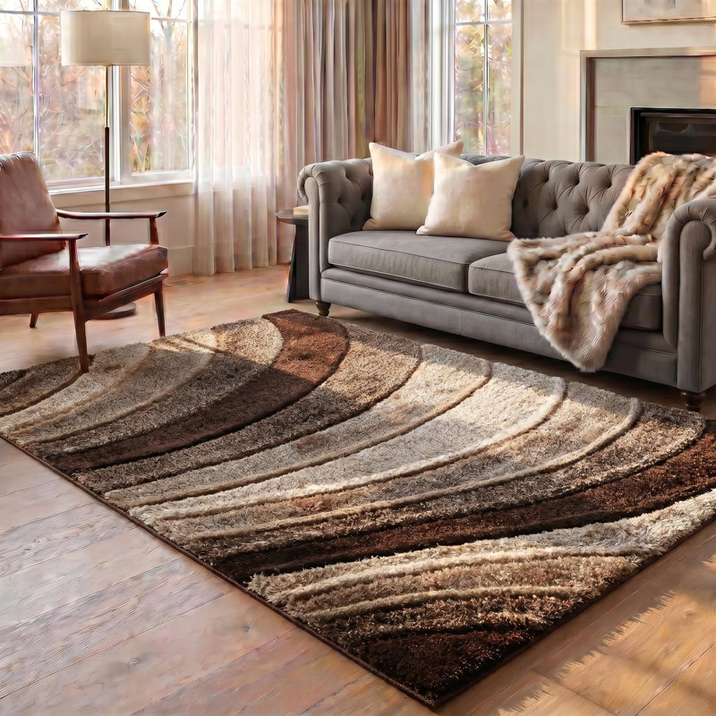 Boise Geometric Shag Area Rug, Rectangle 120 x 170cm