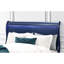 Lit simple bleu avec cadre à DEL de style moderne et transitionnel, bois massif et bois de remplissage, bois d'hévéa, profondeur de 73,58 po, largeur de 39,89 po, hauteur de 47,77 po, 68,92 lb, sommier requis, éclairage de cadre de chambre à coucher, style,