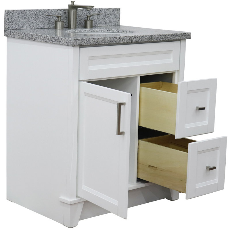 Ensemble de meuble-lavabo simple 31 po Brees, Gris, Blanc