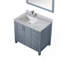Ensemble de meuble-lavabo, robinet gauche et ensemble de robinets 34 po