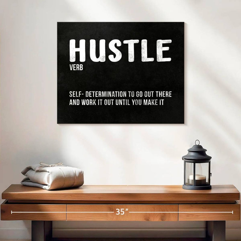 " Hustle Definition " by HustleBroIllustrations, 16" H x 20" W x 1.25"' D