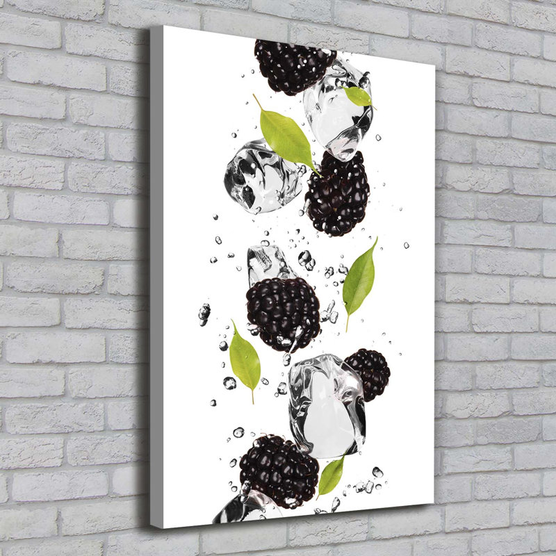 Blackberries And Water - Wrapped Canvas Print