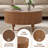 Lift Top Coffee Table with Storage, 31.5 Inch Modern Fluted Convertible Table with Hidden Compartments for Living Room, Walnut-1223367781