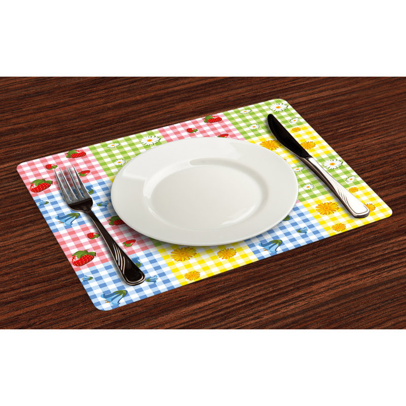 Polyester Floral Rectangle Placemat
