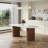 7-piece Oval Dining Table Set, Modern Sintered Stone Dining Table With 6 Solid Wood Upholstered Dining Chairs