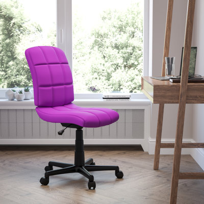 Mid-Back Quilted Vinyl Swivel Task Office Chair