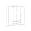 Ralleigh 4 Door Manufactured Wood Wardrobe