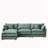 3-Seater Comfy Cloud Couches with Movable Ottoman-1405754213