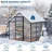 6x6 FT Walk-In Polycarbonate Greenhouse, Heavy Duty Aluminum Frame with Lockable Door & Adjustable Roof Vent, Easy Assembly for Garden, Patio or Backyard - Black Oxidation-124010654