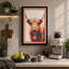 Highland Cattle Gaze Boho - Wrapped Canvas-2045119265-2045119287