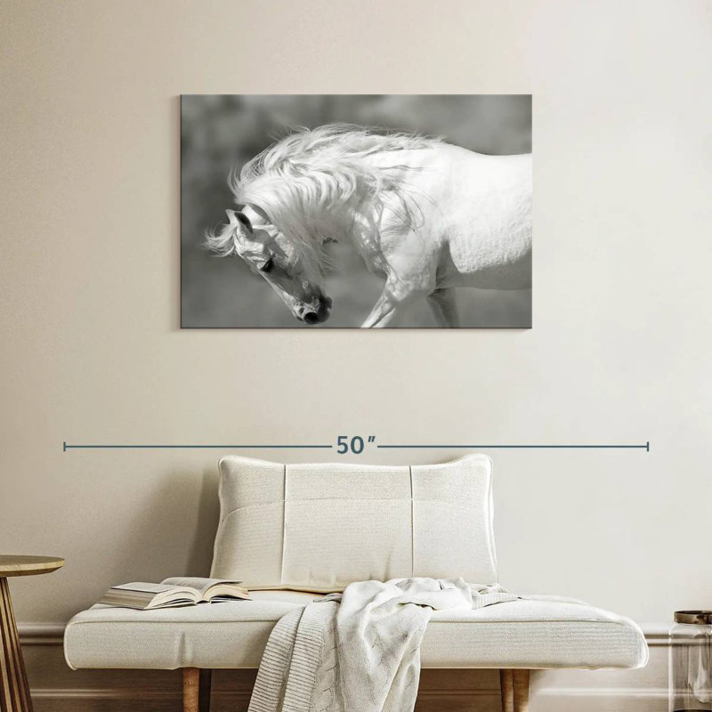 Brampt Majestic White Stallion, 24" H x 36" W