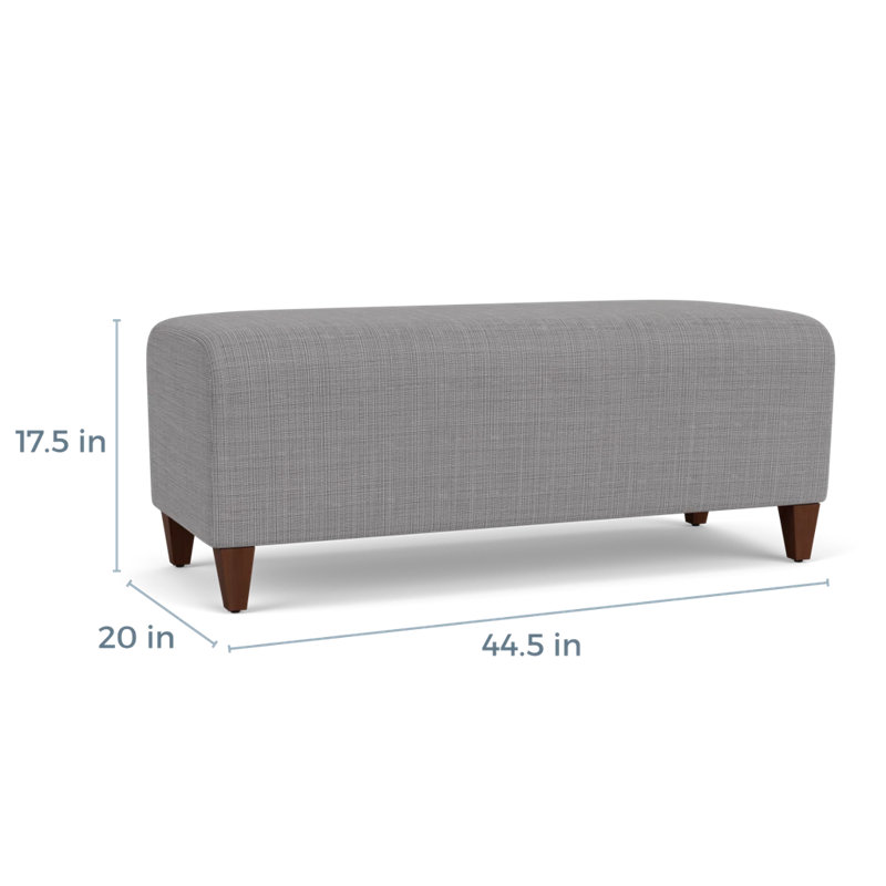 Banc de réception Ravenna, Bois de noyer, Gris chambray