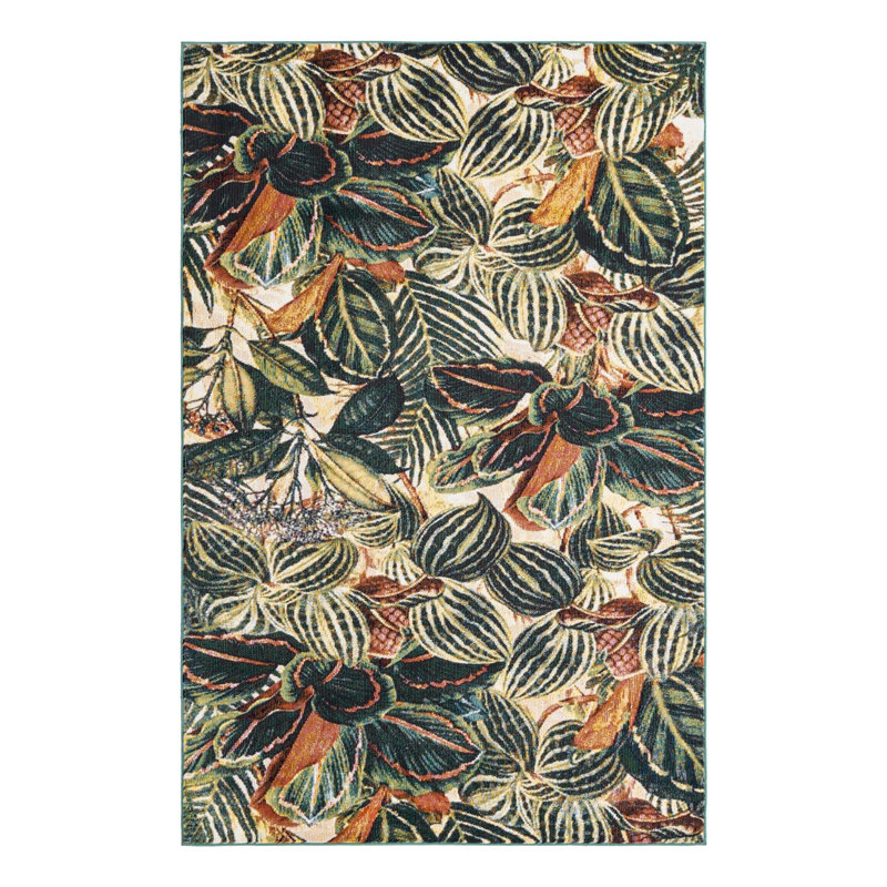 Herlong Floral Indoor Rug, Rectangle 4' x 6'