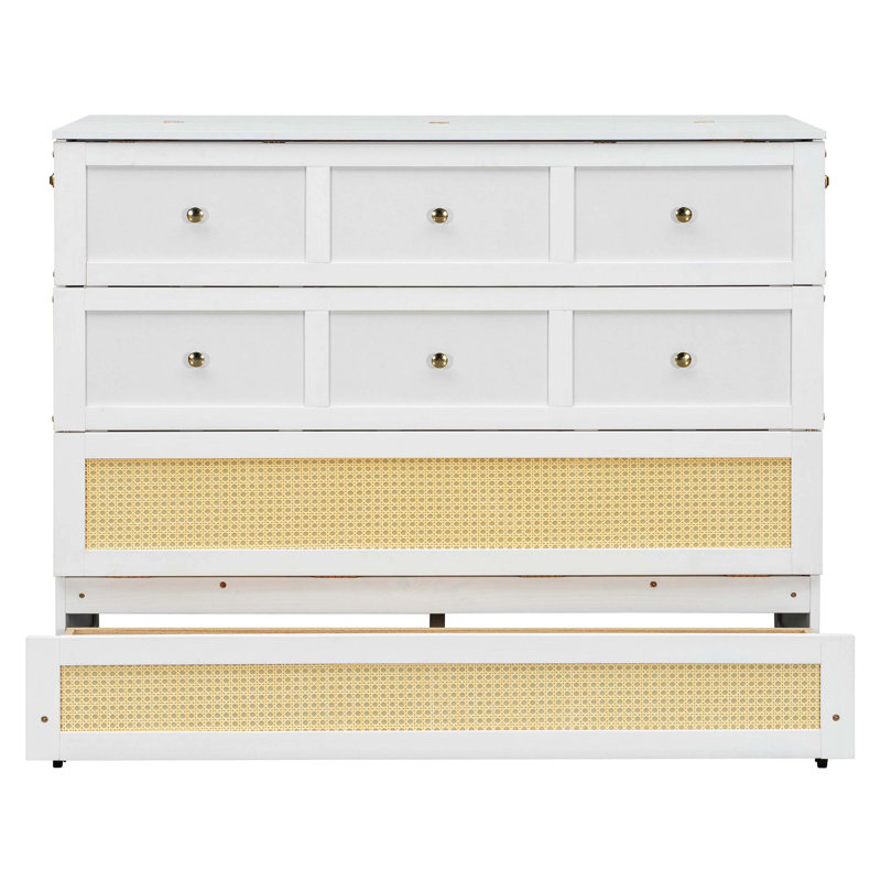 Wall Murphy Bed with Large Capacity Storage Drawers