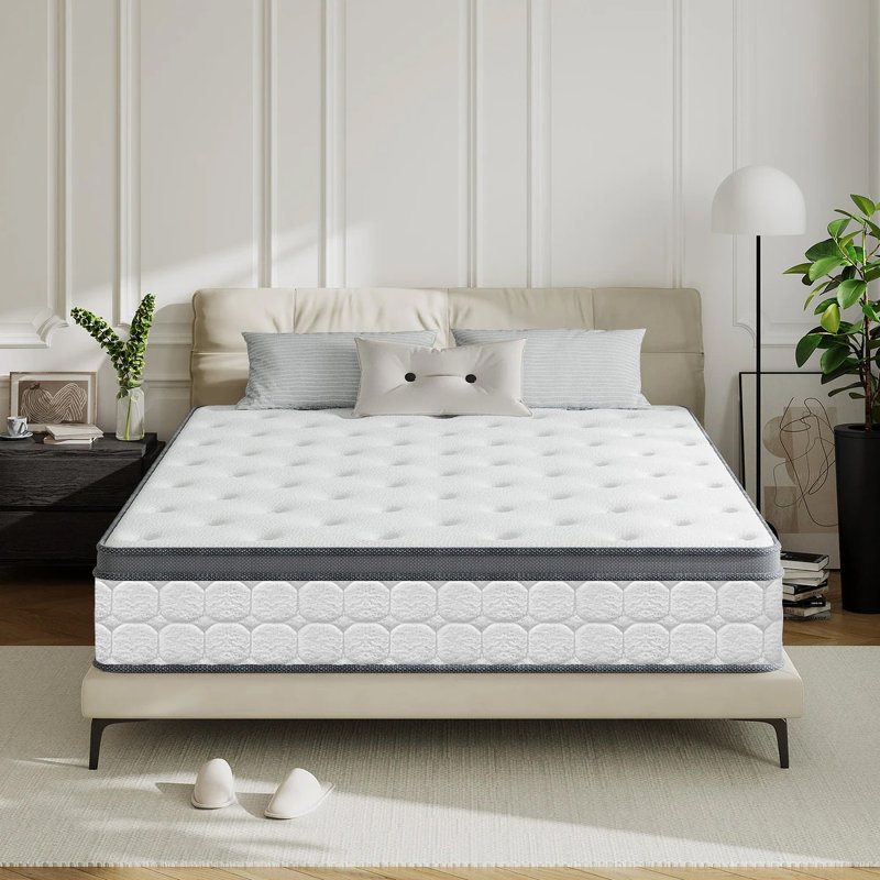 Pocket Spring Mattress with Enhanced 4-Side Foam Edge Support 7-Zone Support & Sleep Cooler, Medium Firm, Single (3')