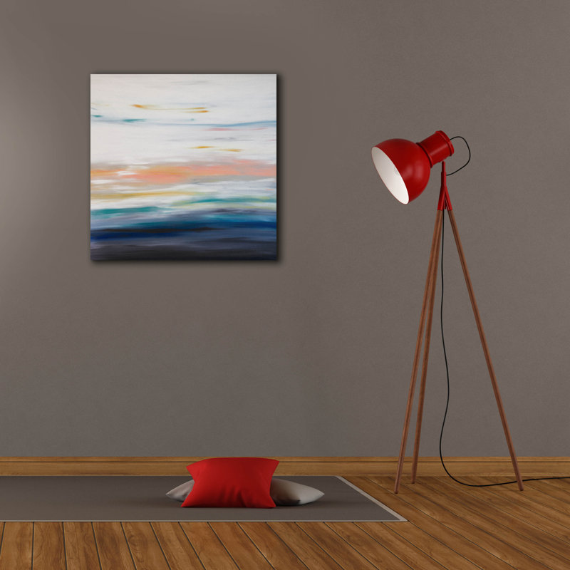«Sunset 70» par Hilary Winfield, art mural sur toile, 12 po x 12 po, H 26 po x l 26 po x P 1,5 po